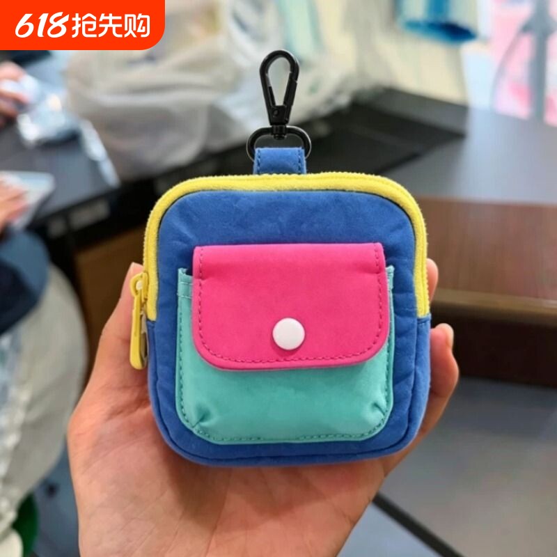 小爆款小众零钱包硬币便携小巧小卡包迷你拉链耳机包帆布证件钥匙
