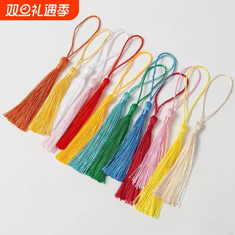 干花压花书签穗子流苏小挂件古风仙气DIY手工制作材料包配件扇手工