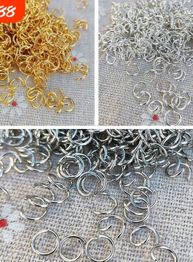diy开口圈金属闭口环饰品链接环铁圈电镀活动开口环手链项链配件