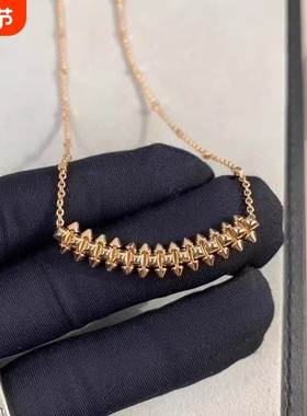 高货铆钉转动钉子项链女轻奢百搭小众设计高级感子弹头锁骨链