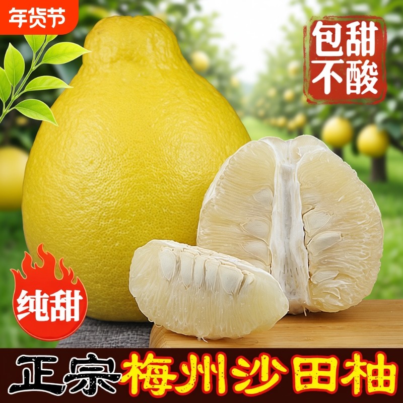 广东梅州沙田柚柚子正宗精品【纯甜】金柚白心肉孕妇当季新鲜水果,水产肉类/新鲜蔬果/熟食,柚子,淘宝优惠券,粉丝福利购,淘宝优惠卷