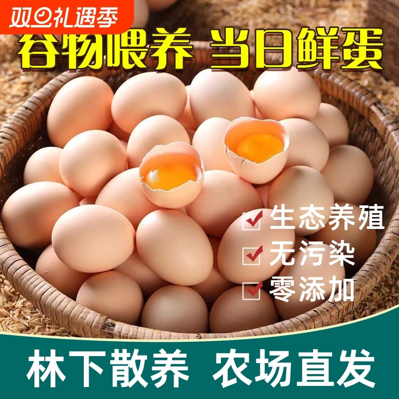 农家土鸡蛋湖北大别山林散养鸡蛋孕妇儿童健康新鲜谷物蛋破损包赔