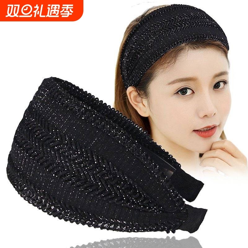 宽边遮白发发箍妈妈头饰时尚洋气带齿压发发卡发带女碎发不勒头