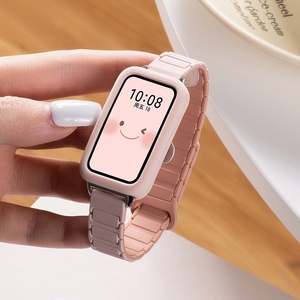 适用华为手环10表带9手表8荣耀9磁吸硅胶运动腕带watch智能NFC女撞色honor9手表带个性创意透气男配件夏天ins