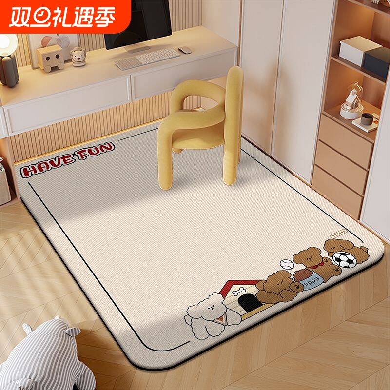 椅子地垫卧室地毯学习桌转椅垫子脚垫电竞客厅地板防滑隔音办公室