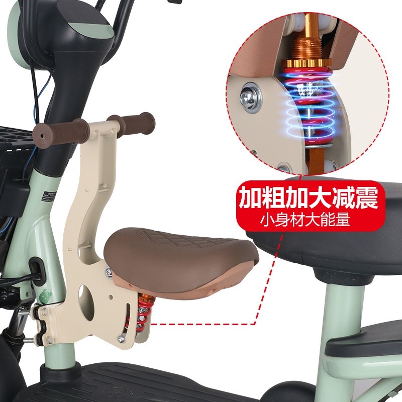 电动车儿童座椅前置可折叠适用于雅迪爱玛电瓶车宝宝安全凳带减震