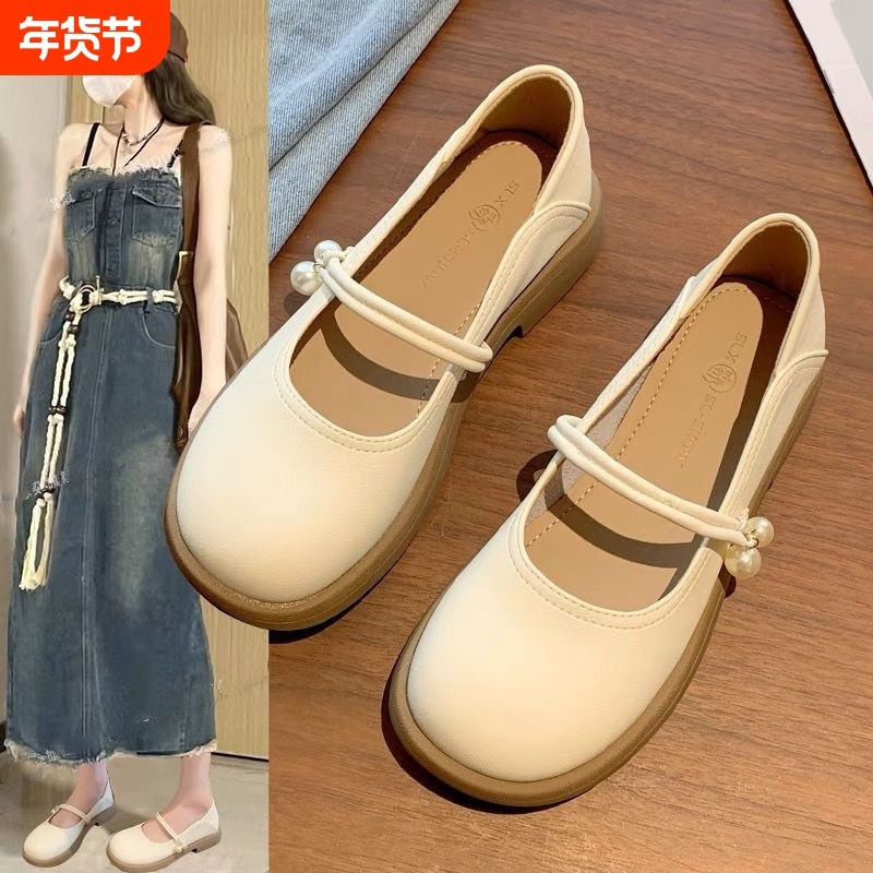 玛丽珍小皮鞋2025夏季新款奶奶鞋晚晚风软底低跟舒适防滑浅口单鞋