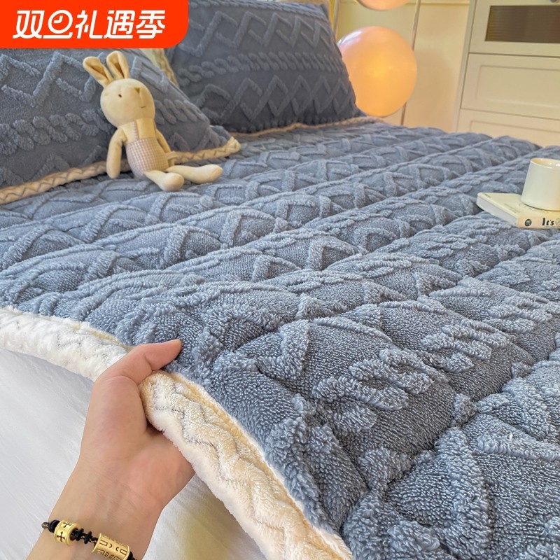 冬季塔夫绒床垫家用床护垫软垫宿舍保暖床褥单人双人塔芙绒床垫子