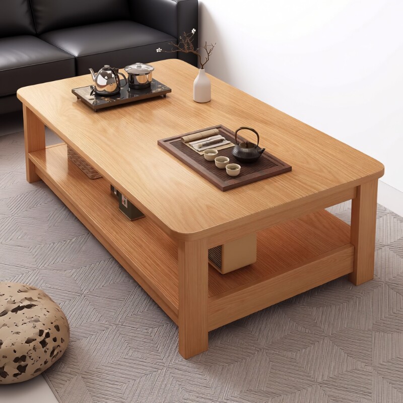2026新款茶几客厅家用小户型桌子原木风可移动方形阳台简易茶几桌