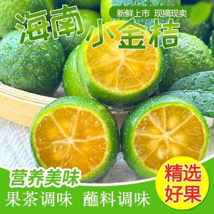 海南青金桔小青桔皮薄多汁小青柠奶茶蘸料西餐专用批发青桔整箱