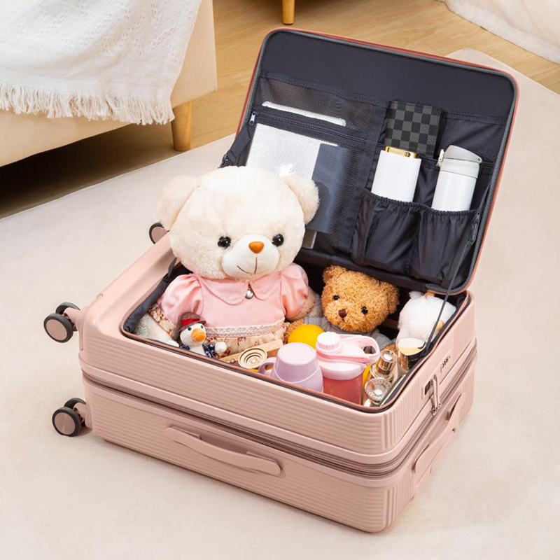 侧开口行李箱女可扩展28寸大容量拉杆箱20寸多功能登机皮箱旅行箱