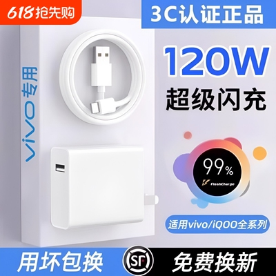 适用vivo原装充电器120W
