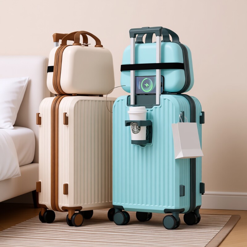 2025结实大容量学生子母箱女26寸多功能国潮20登机箱男新款万