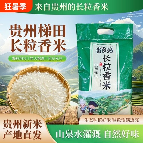 正宗贵乡见长粒香米5kg农家自种