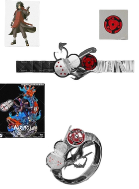 《火影忍者》宇智波斑写轮眼戒指动漫周边复古帅气精致个性指环