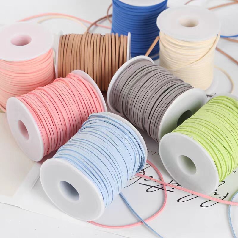 韩国绒皮绳双面麂皮绒绳手工DIY蛋糕花束包装细丝带仿真绒带