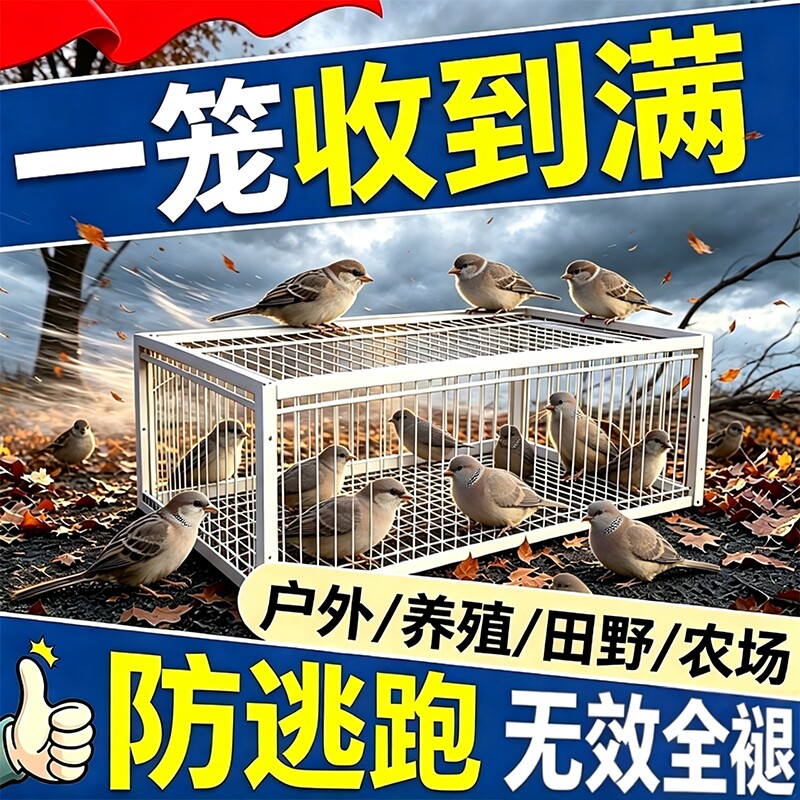 哺斑鸠的笼子鸽子自动门天落笼只进不出野外捉鸽雀神器鸟类专用笼图片