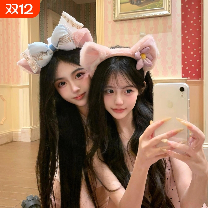 蝴蝶结玲娜贝儿发箍游园拍照头饰发饰适用于迪斯尼迪士尼可爱达菲