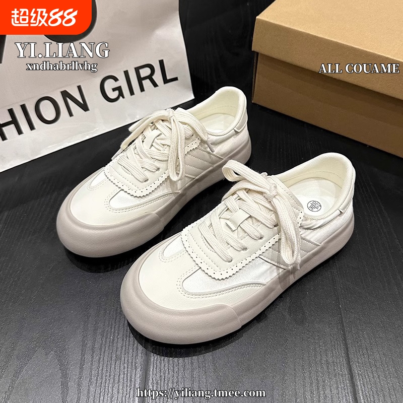 德训鞋女鞋女款板鞋休闲2025新款夏季百搭厚底小白鞋子爆款帆布鞋