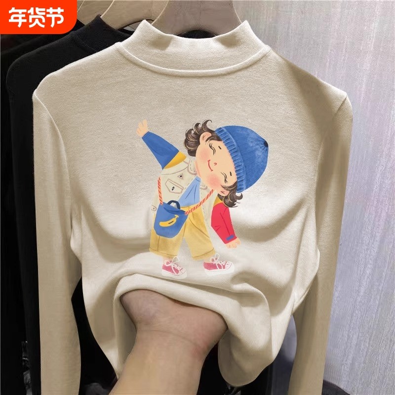 儿童加厚德绒打底衫内搭秋冬半高领女童衣服保暖秋衣磨毛上衣长袖,童装/婴儿装/亲子装,T恤,淘宝优惠券,粉丝福利购,淘宝优惠卷