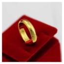 钛钢戒指男女士指环仿真古法金色结婚高级感首饰不掉色光面食指