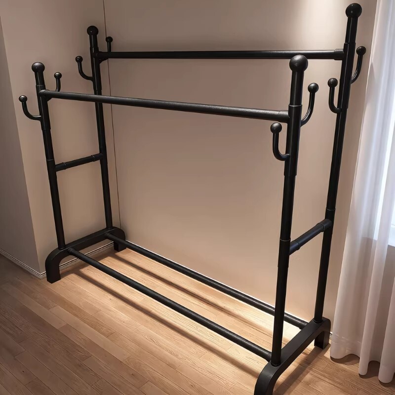 落地立式室内加厚挂衣架卧室阳台凉衣服架子特厚加粗衣帽架