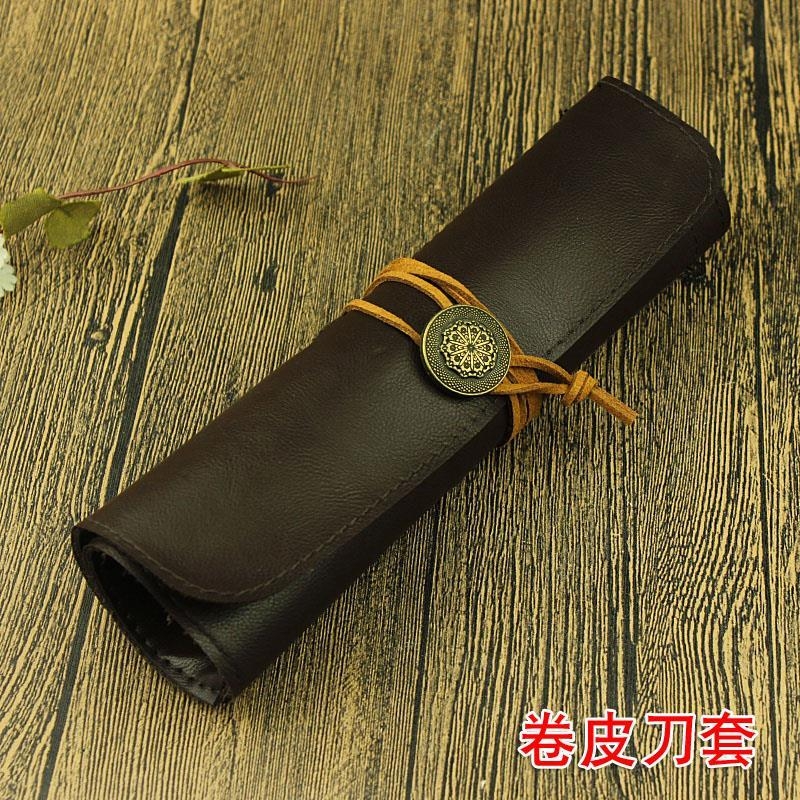 石料篆刻工具套装 皮篆刻刀皮套 石刻刀套可卷起刀套刀袋包 简易