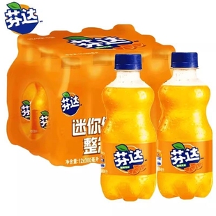可口可乐芬达300ml*24瓶饮料迷你瓶汽水12瓶碳酸饮料饮品整箱橙味
