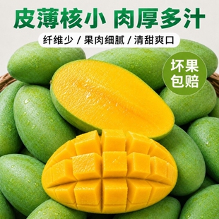 正宗青皮金煌芒纯甜芒果香甜大芒果水仙芒多汁核薄新鲜大果