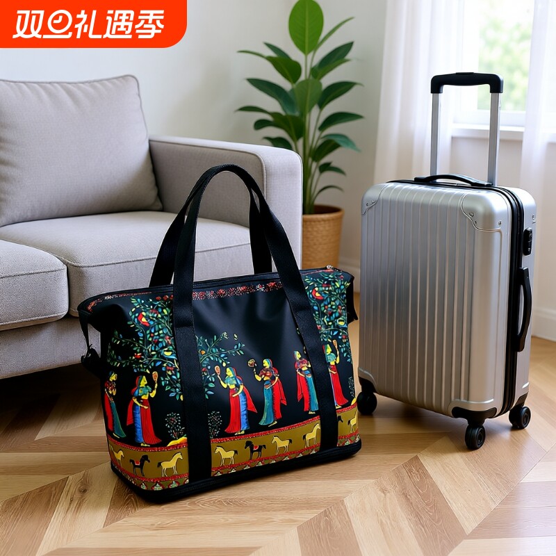 行李包女旅行包轻便超大容量手提包袋子学生装衣服的收纳包待产包