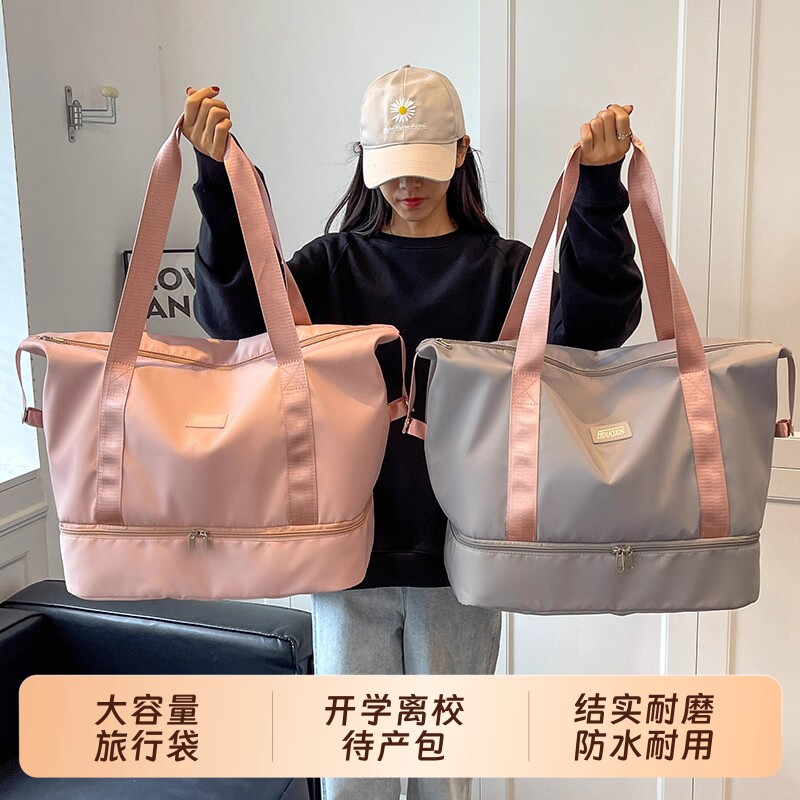 旅行包女轻便大容量待产包收纳袋入院短途手提行李袋行李箱拉杆