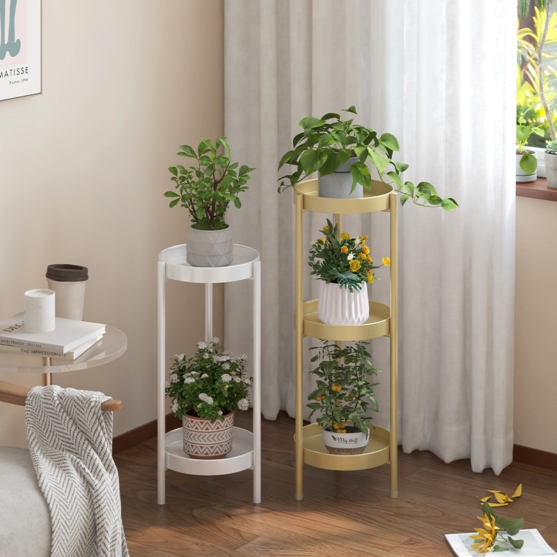 花架子客厅落地式阳台2024新款铁艺花盆架植物架绿萝托架室内小型