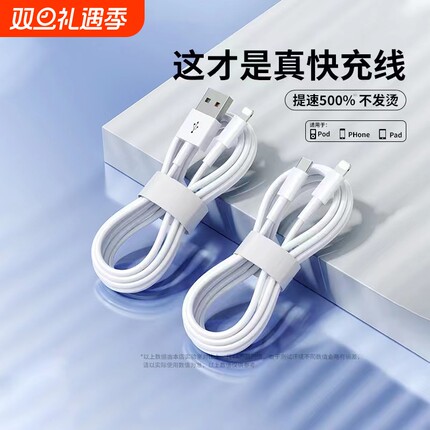 驯龙师 数据线适用于iPhone14苹果13快充11promax手机12充电器7p 6se加长8plus闪充PD20W充电线iPad平板2米XR