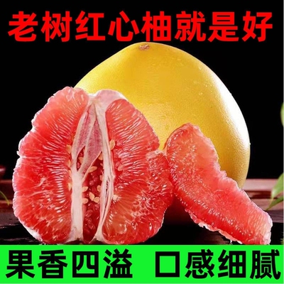 福建漳州平和蜜柚红心柚子三红肉薄皮大果新鲜应当季水果整箱批发