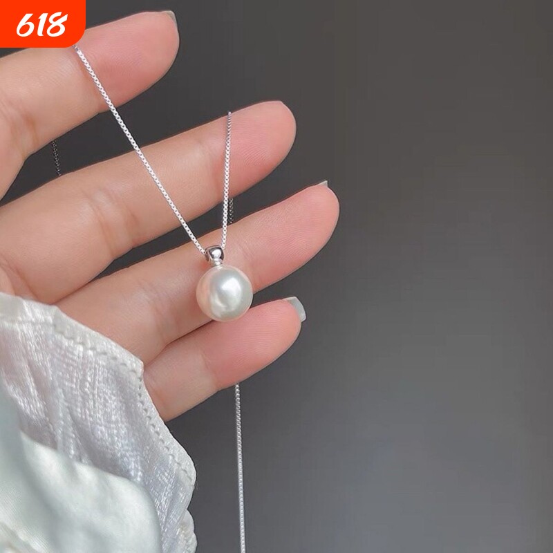 珍珠链法式简约吊坠女ins小众轻奢气质高级项链百搭锁骨闺蜜足银