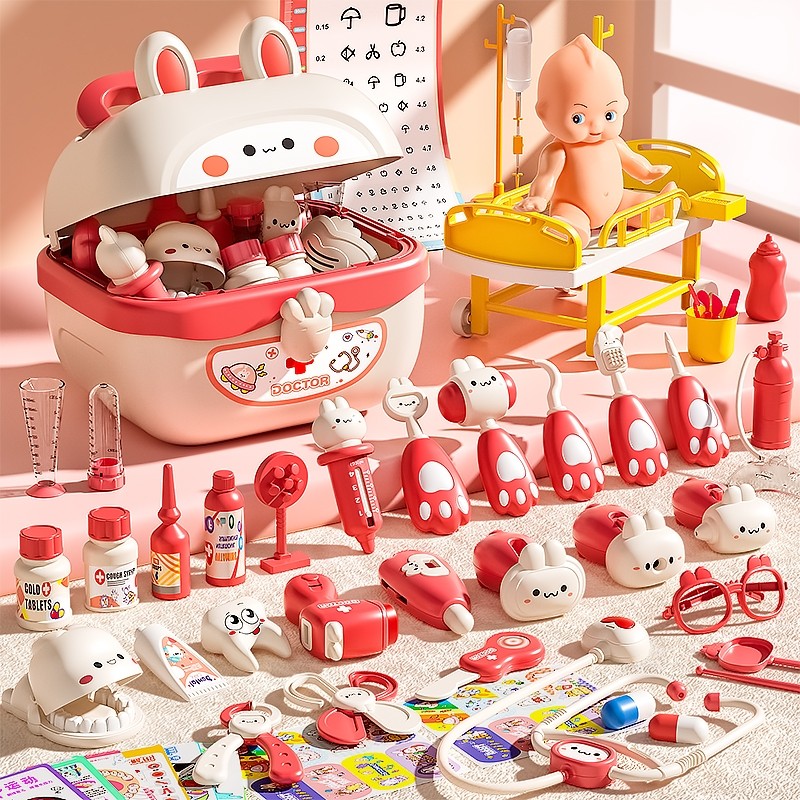 儿童过家家小医生玩具套装女孩听诊器看病医疗箱护士扮演打针宝宝