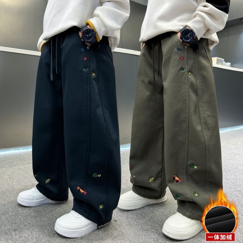 男童冬季裤子加绒2026一体绒中大童秋冬装休闲儿童直筒裤时尚阔腿,童装/婴儿装/亲子装,裤子,淘宝优惠券,粉丝福利购,淘宝优惠卷