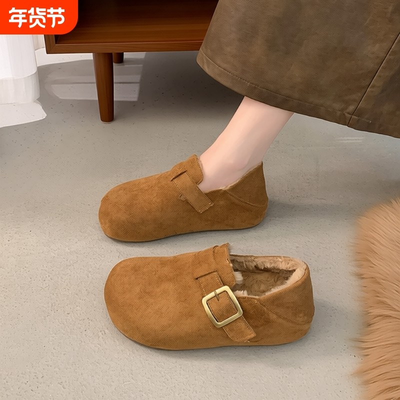 复古全包加绒勃肯鞋女2025秋冬新款内增高厚底一脚蹬两穿博肯棉鞋,女鞋,勃肯鞋/软木鞋,淘宝优惠券,粉丝福利购,淘宝优惠卷