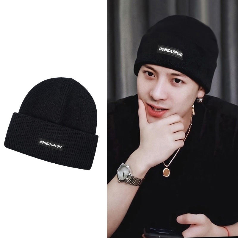 王嘉尔同款帽子男秋冬季新款百搭针织帽潮毛线帽潮牌保暖冷帽女