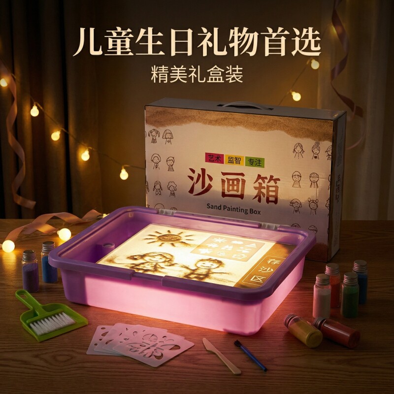 儿童沙画玩具沙画箱diy手工沙画材料包礼物diy手工沙子工具套装