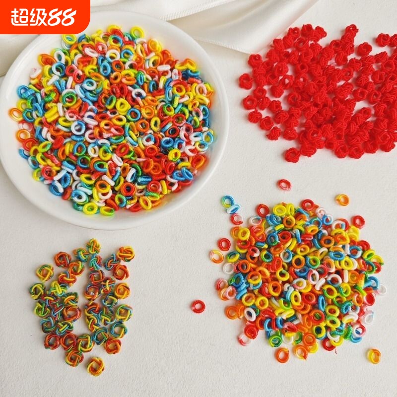 菠萝扣线圈手工编织绳手绳diy红绳编手链编绳材料配件莲花座银色