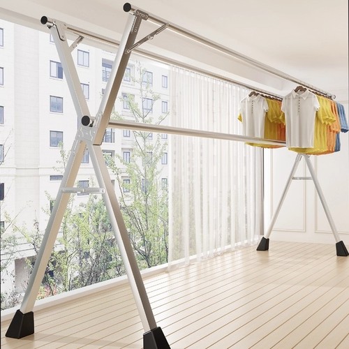 加粗落地网红凉晒晾衣架落地加粗加厚凉衣架简易衣服架客厅晒被架