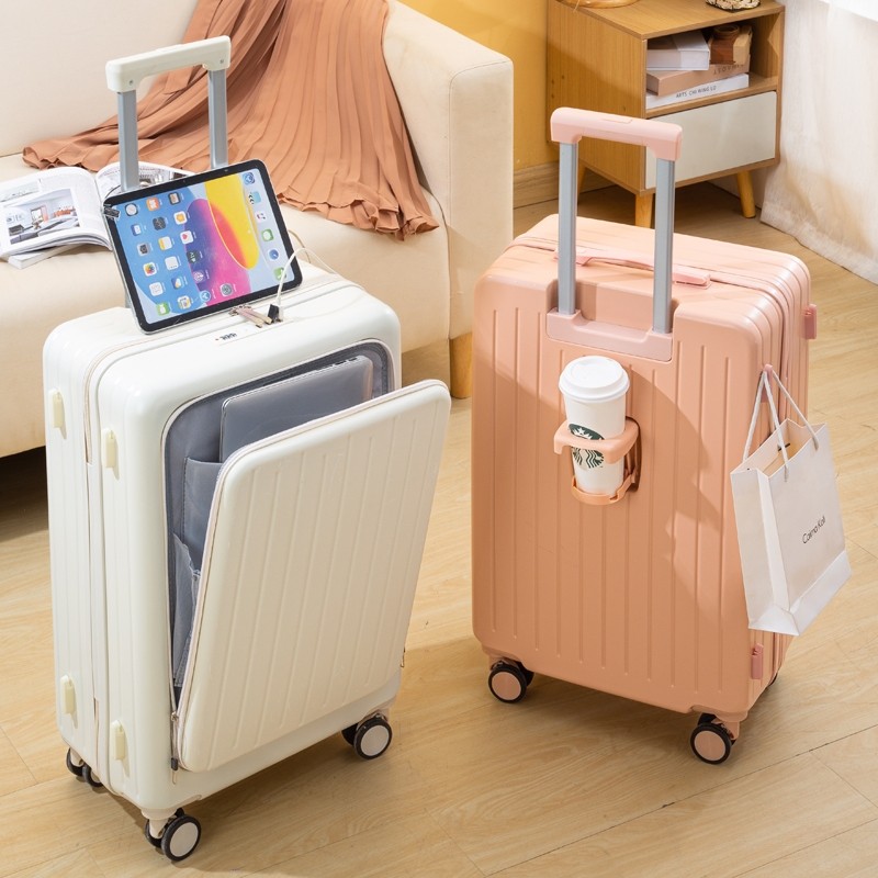 前开口行李箱20寸小型登机箱24寸大容量男女生密码旅行箱拉杆皮箱