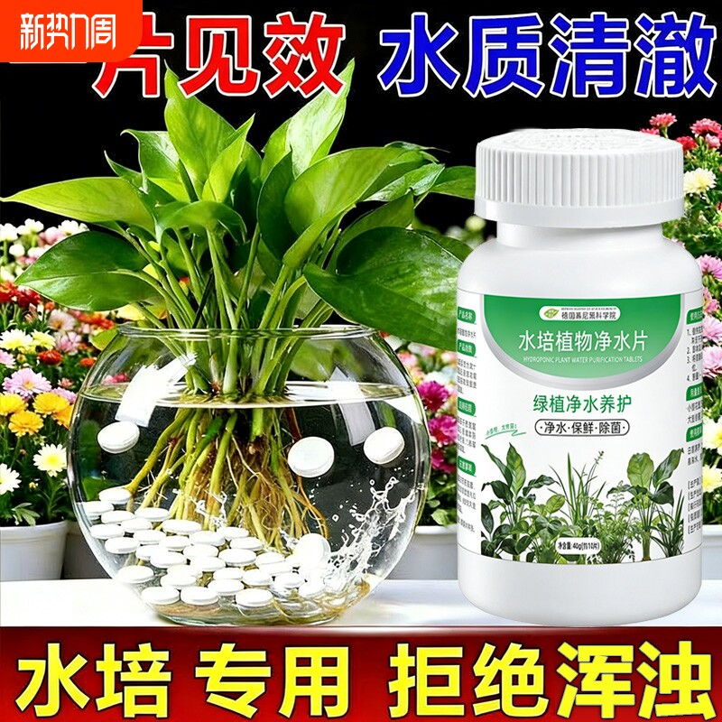 德国水培植物净水片除臭杀菌消毒鲜花花卉保鲜剂除藻专用净化水质
