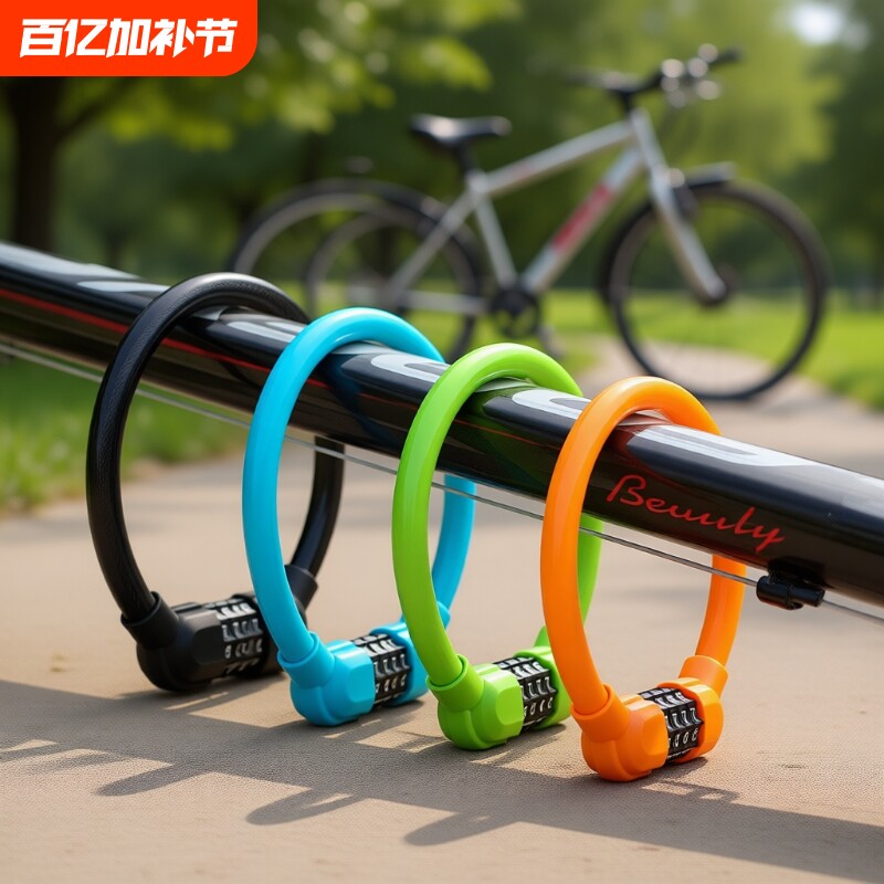 自行车专用防盗锁密码锁电动车锁单车锁便携儿童山地车锁防偷神器