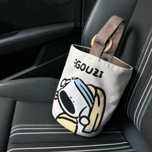 手提袋帆布水桶包手提包卡通防水上班族便携便当包可爱手拎外出