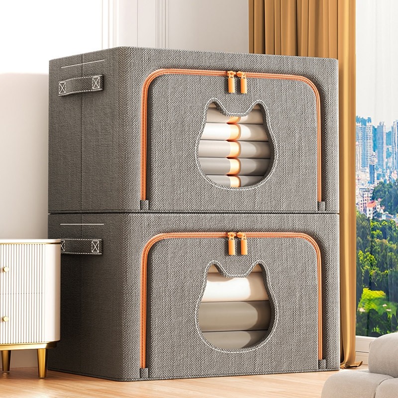 衣服收纳箱家用布艺整理盒衣柜装衣物折叠筐袋大容量储物箱子神器
