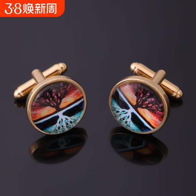 法式西装衬衫袖钉简约男士袖扣西服衬衣袖口配件diy装饰固定扣