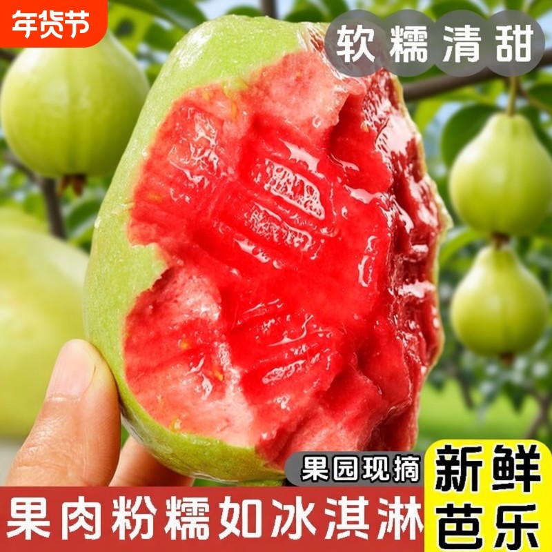 福建芭乐红心双拼软糯奶油芭乐低糖当季现摘番石榴水果新鲜大果,水产肉类/新鲜蔬果/熟食,番石榴/芭乐,淘宝优惠券,粉丝福利购,淘宝优惠卷