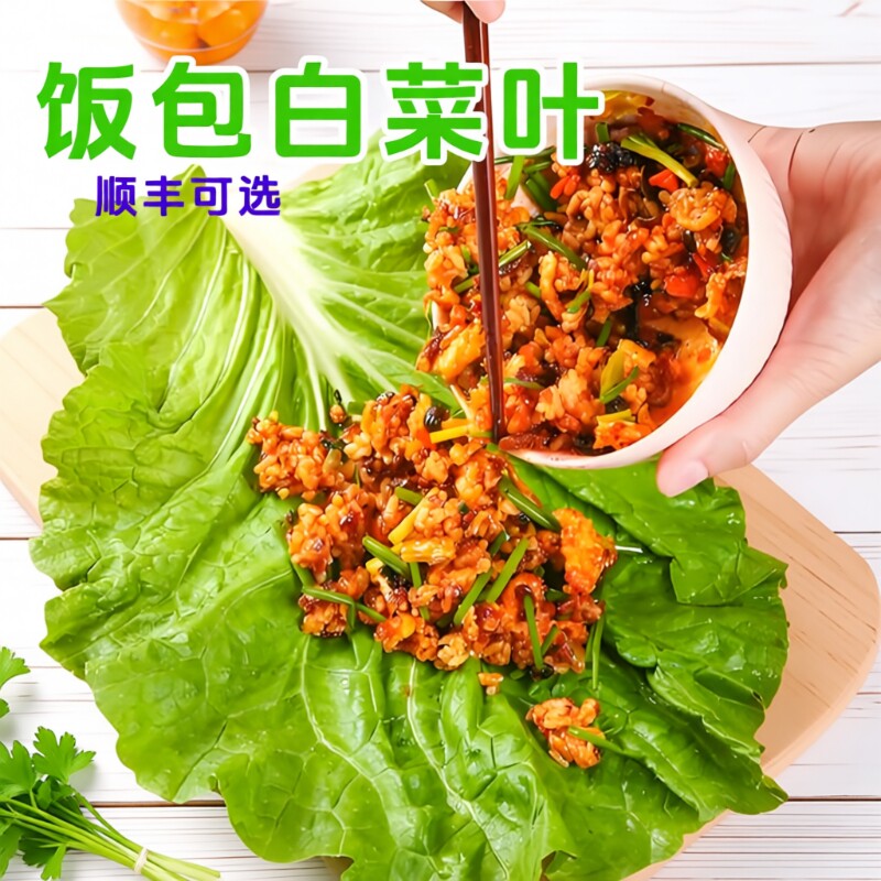 东北饭包白菜叶农家打饭包的大白菜叶新鲜蔬菜蘸酱菜组合送酱